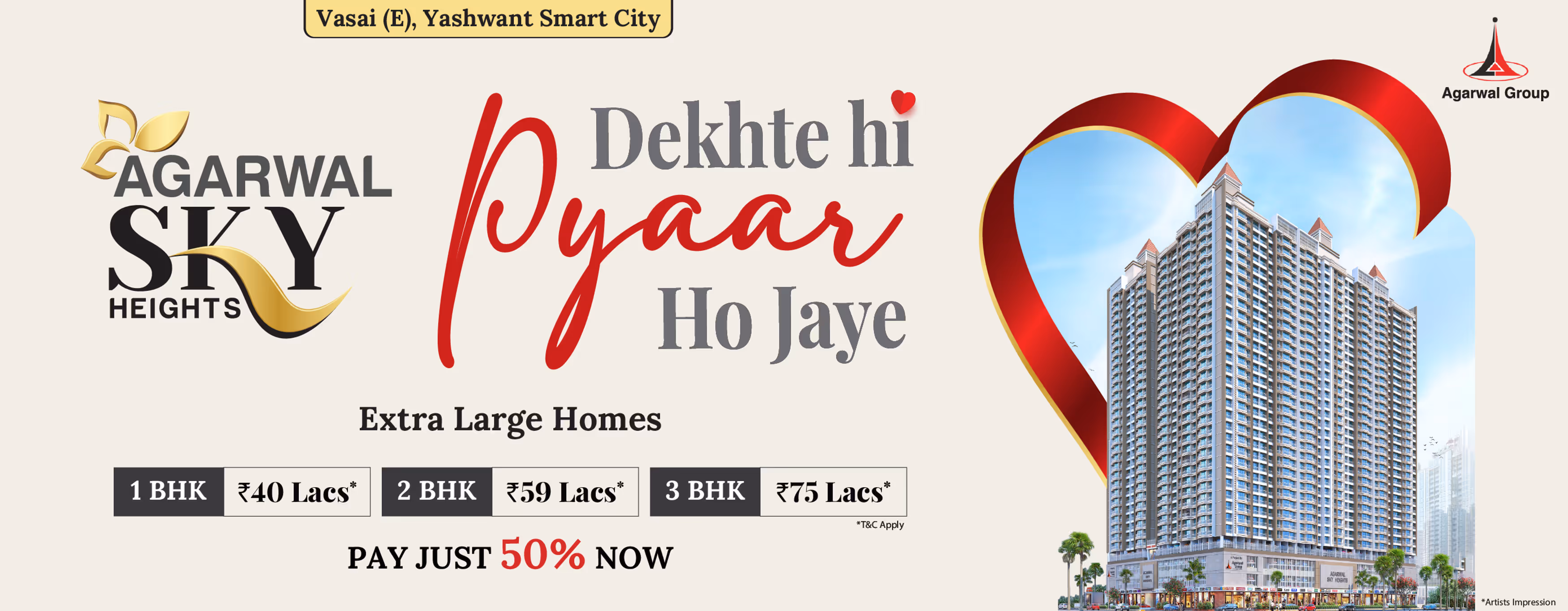 1/2/3 BHK Flats in Vasai East