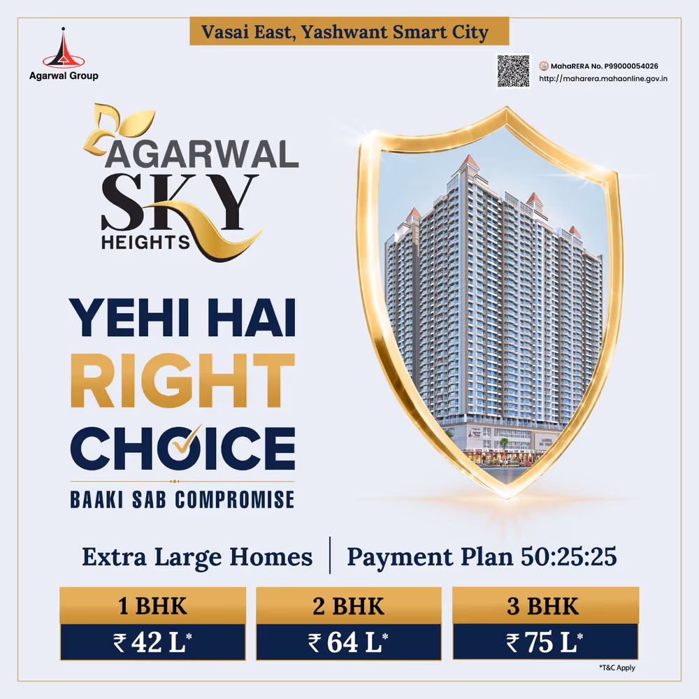 1/2/3 BHK Flats in Vasai East