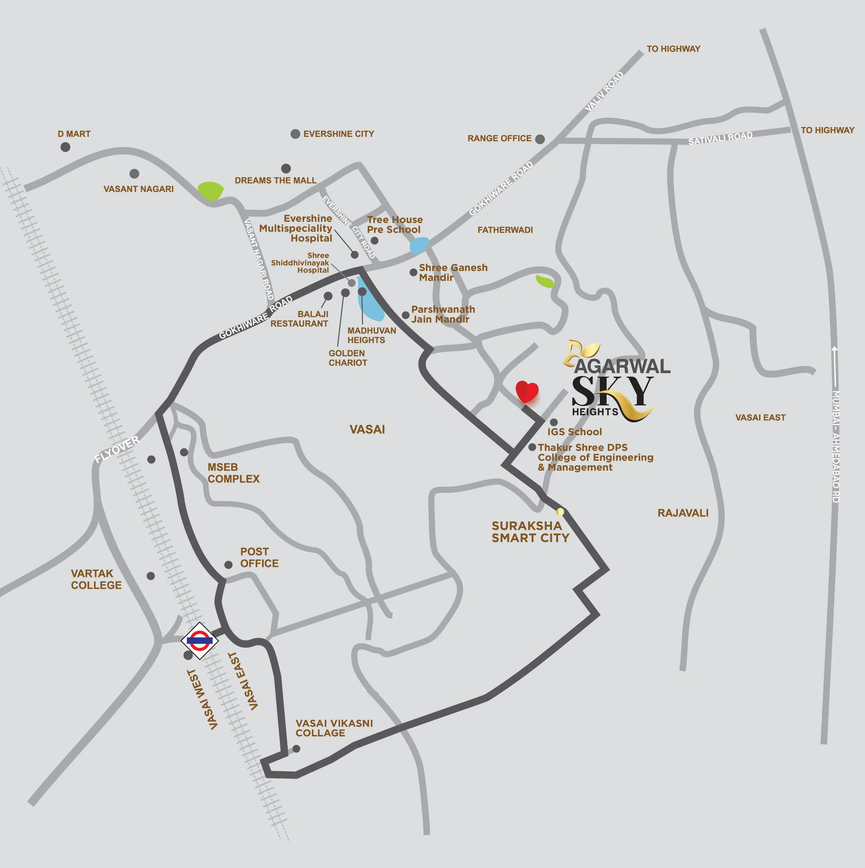 1/2/3 BHK Flats in Vasai East